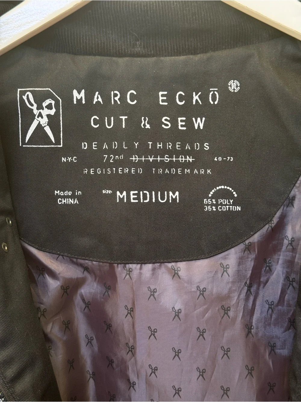 Marc Ecko Black Hooded Military Field Jacket